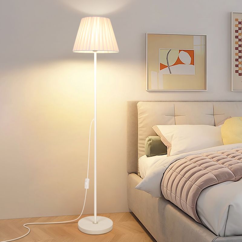 Modern Floor Lamp With Fabric Shade For Interior Use | Trelune