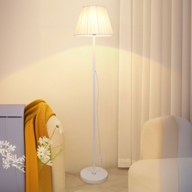 Modern Floor Lamp With Fabric Shade For Interior Use | Trelune