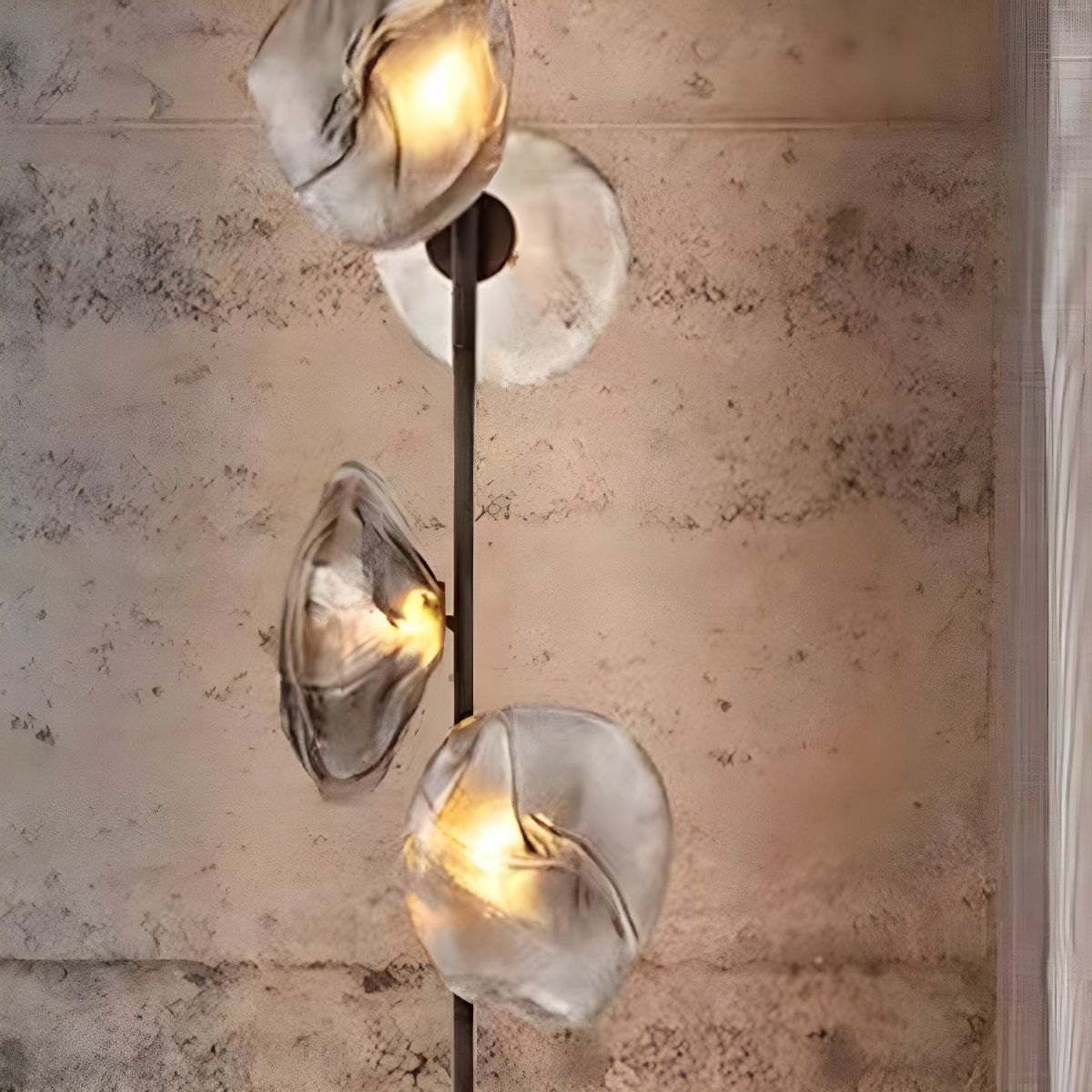 Modern Floor Lamp With Glass Shades Ambient Lighting | Zorvian
