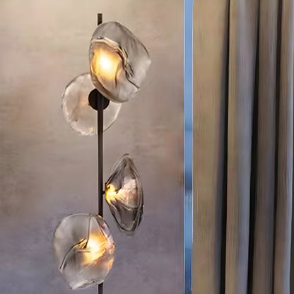 Modern Floor Lamp With Glass Shades Ambient Lighting | Zorvian