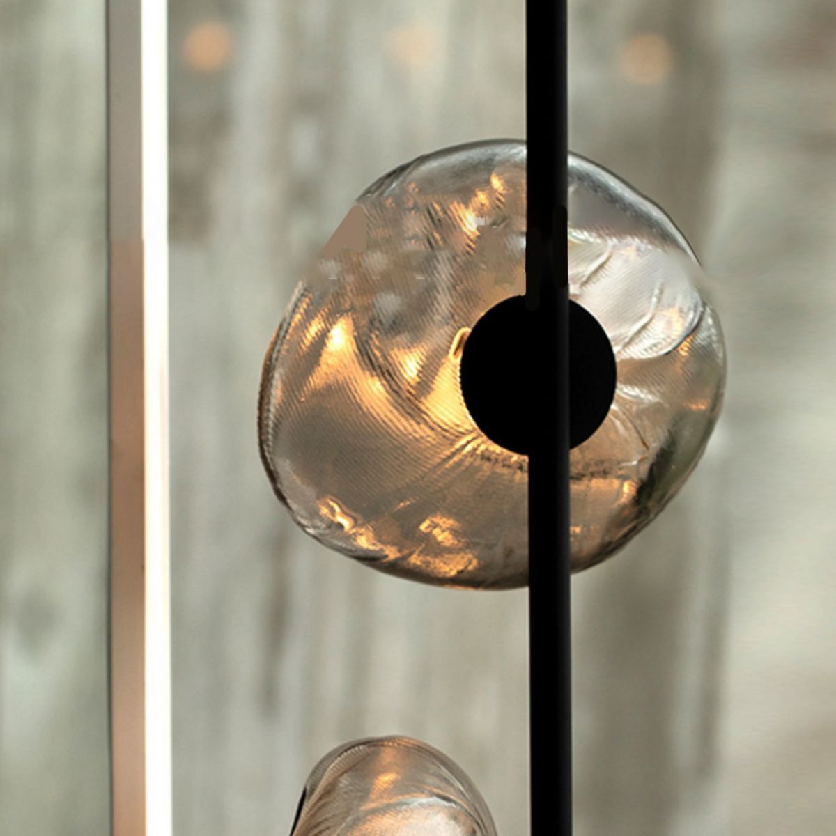 Modern Floor Lamp With Glass Shades Ambient Lighting | Zorvian