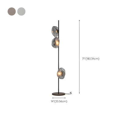 Modern Floor Lamp With Glass Shades Ambient Lighting | Zorvian