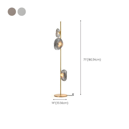 Modern Floor Lamp With Glass Shades Ambient Lighting | Zorvian