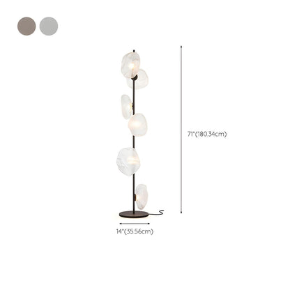 Modern Floor Lamp With Glass Shades Ambient Lighting | Zorvian