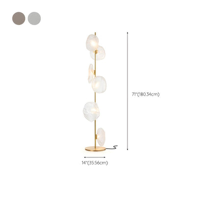 Modern Floor Lamp With Glass Shades Ambient Lighting | Zorvian
