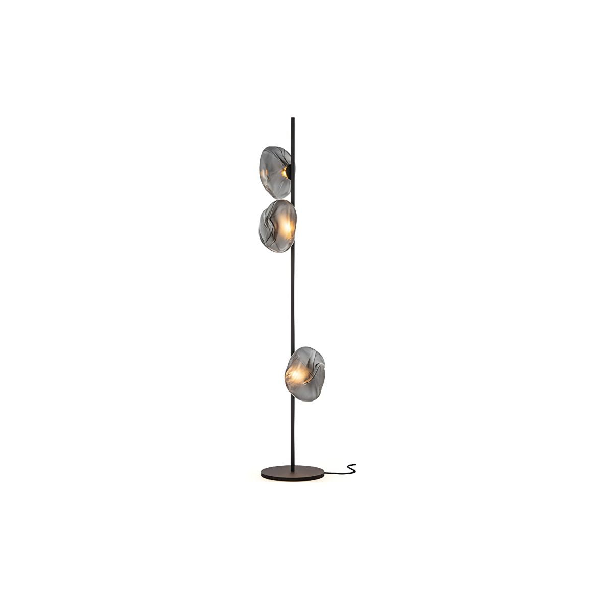 Modern Floor Lamp With Glass Shades Ambient Lighting | Zorvian