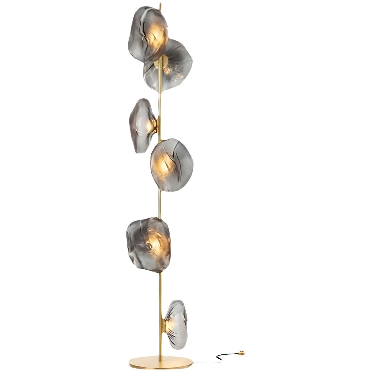 Modern Floor Lamp With Glass Shades Ambient Lighting | Zorvian