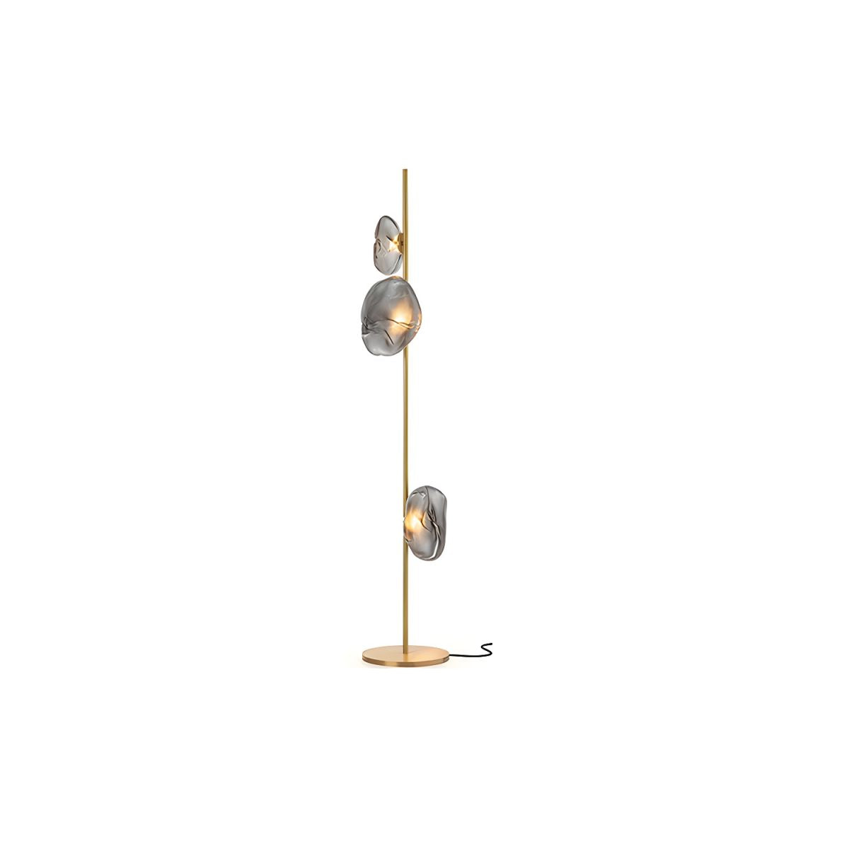 Modern Floor Lamp With Glass Shades Ambient Lighting | Zorvian