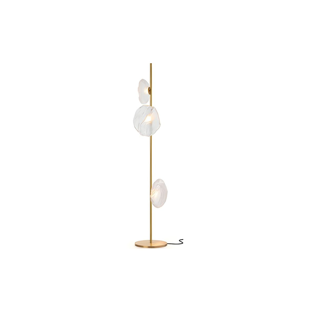Modern Floor Lamp With Glass Shades Ambient Lighting | Zorvian