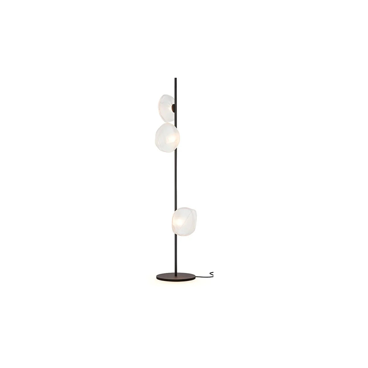 Modern Floor Lamp With Glass Shades Ambient Lighting | Zorvian