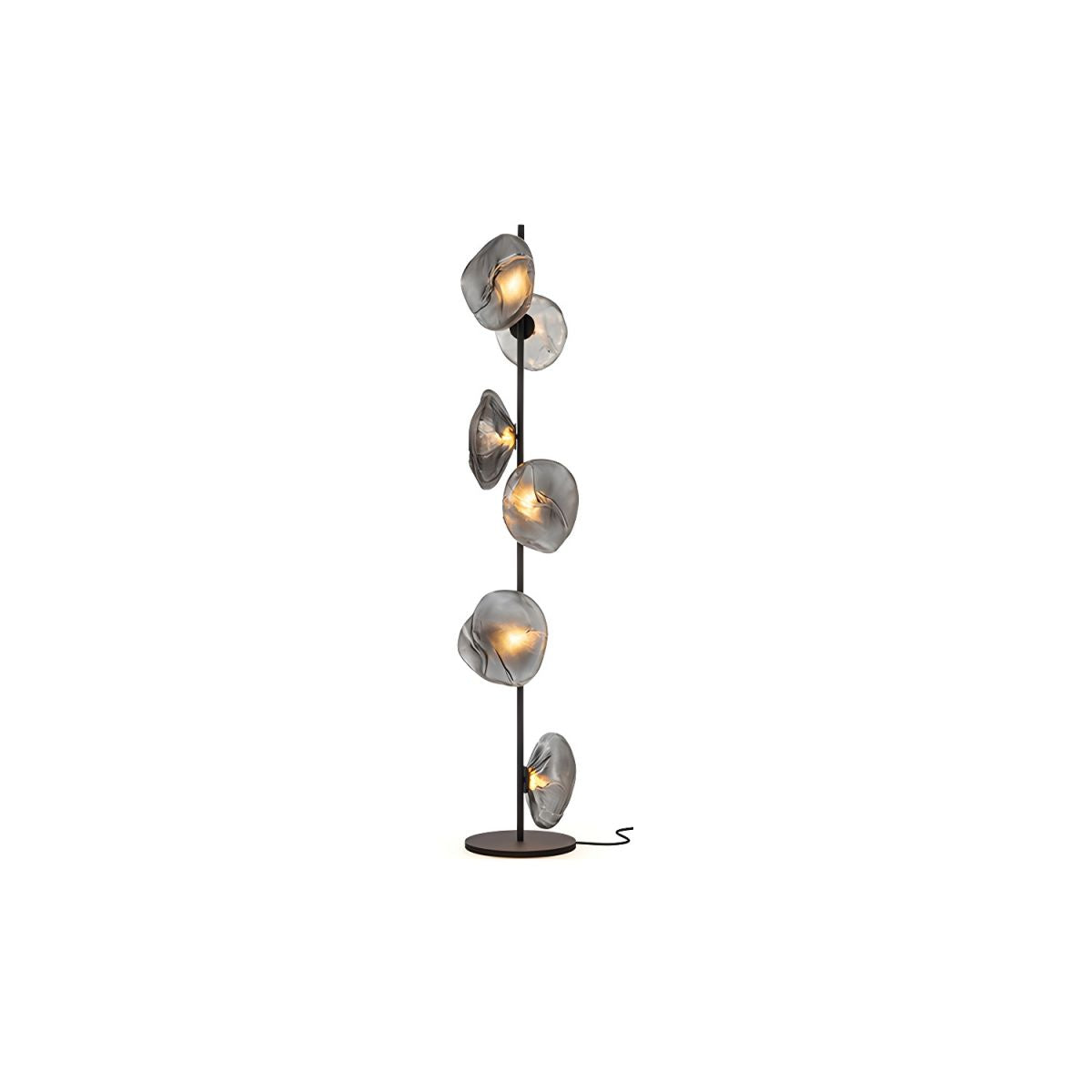 Modern Floor Lamp With Glass Shades Ambient Lighting | Zorvian