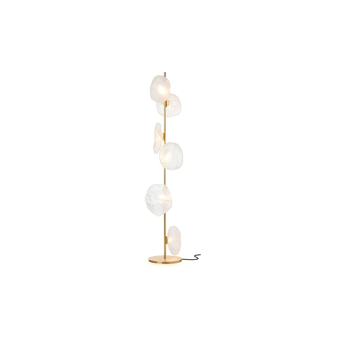 Modern Floor Lamp With Glass Shades Ambient Lighting | Zorvian