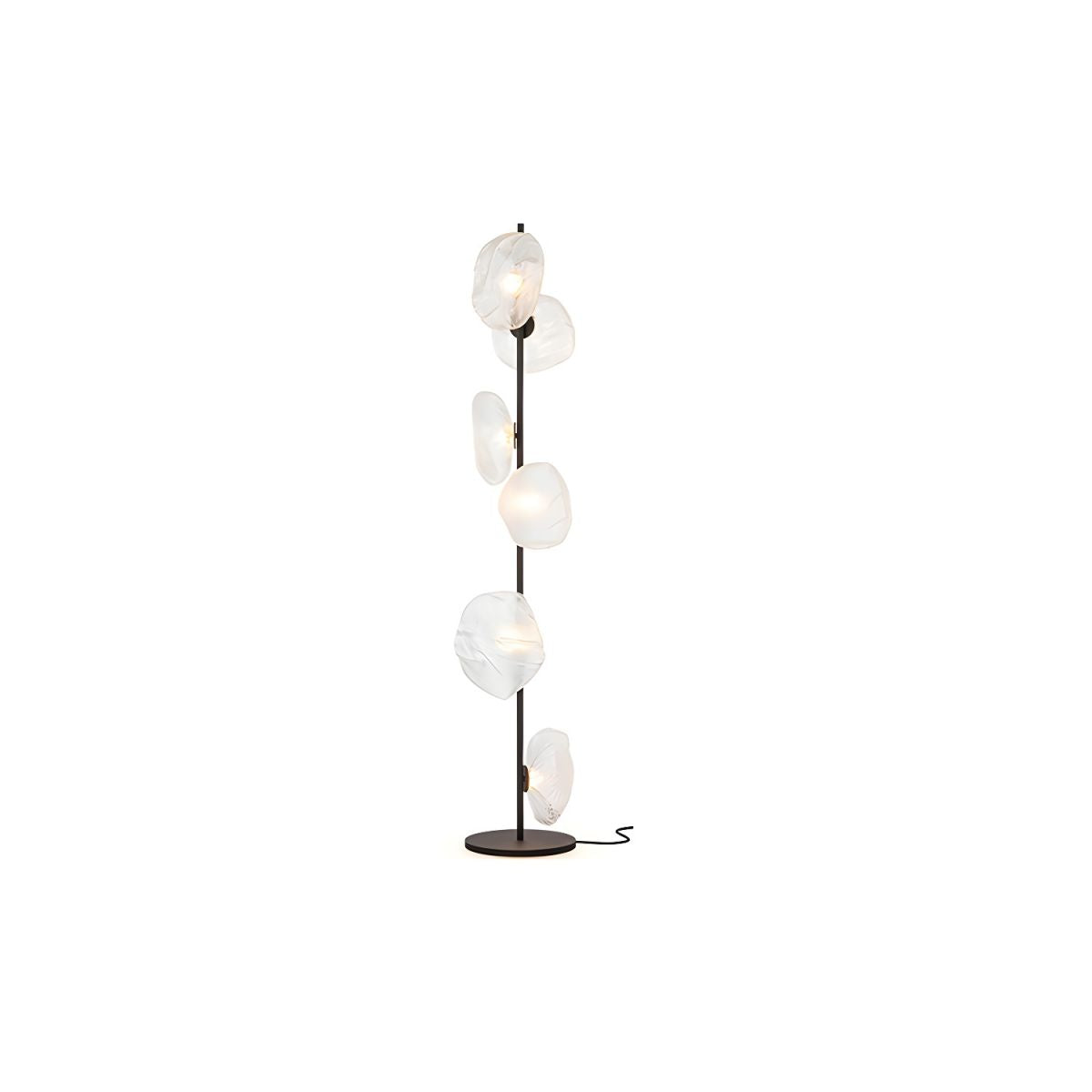 Modern Floor Lamp With Glass Shades Ambient Lighting | Zorvian
