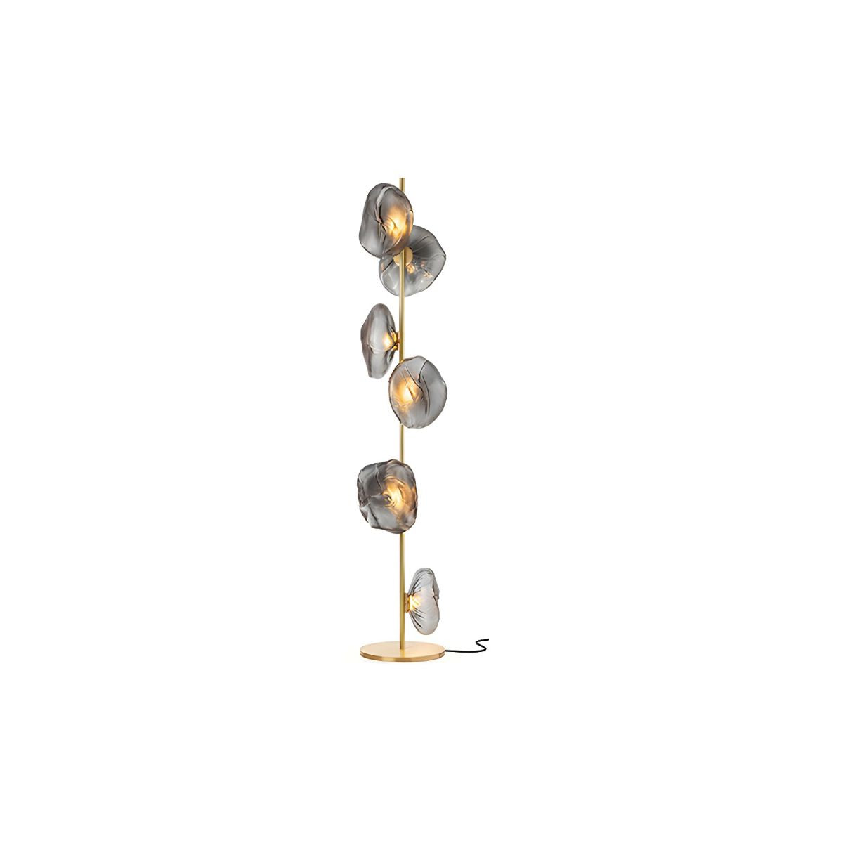 Modern Floor Lamp With Glass Shades Ambient Lighting | Zorvian