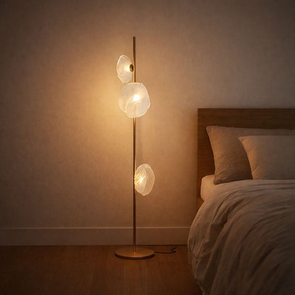 Modern Floor Lamp With Glass Shades Ambient Lighting | Zorvian