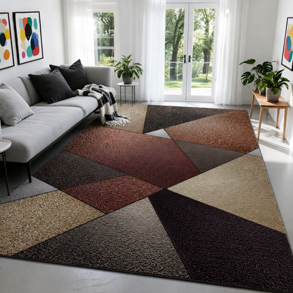 Modern Geometric Triangular Area Rug for Living Room | Marlowe