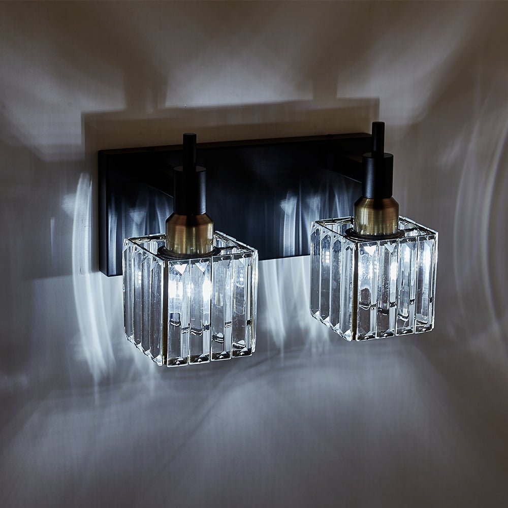 Modern Glam Crystal Bathroom Vanity Wall Sconce Light | Yoreva