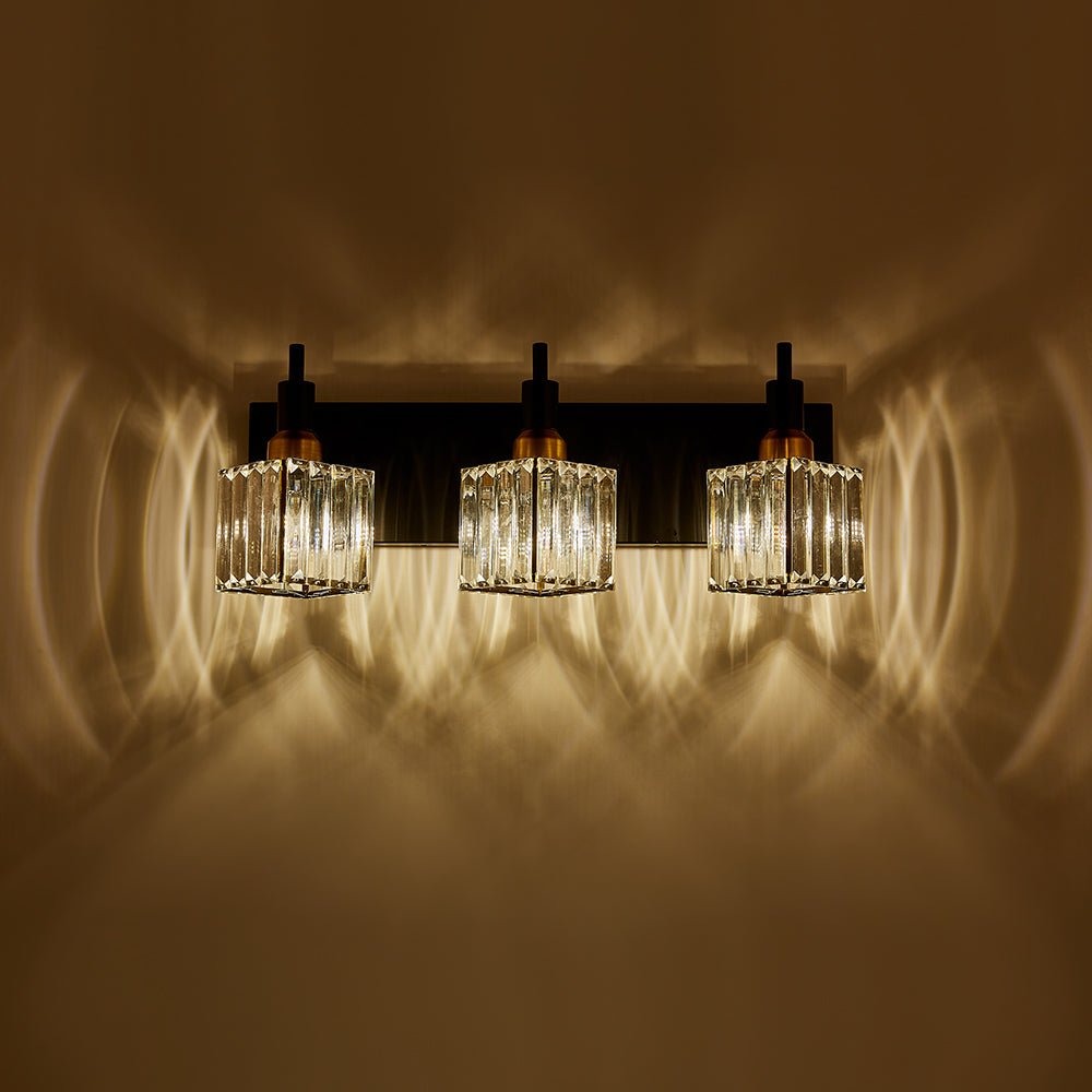 Modern Glam Crystal Bathroom Vanity Wall Sconce Light | Yoreva