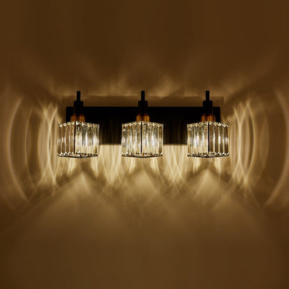 Modern Glam Crystal Bathroom Vanity Wall Sconce Light | Yoreva