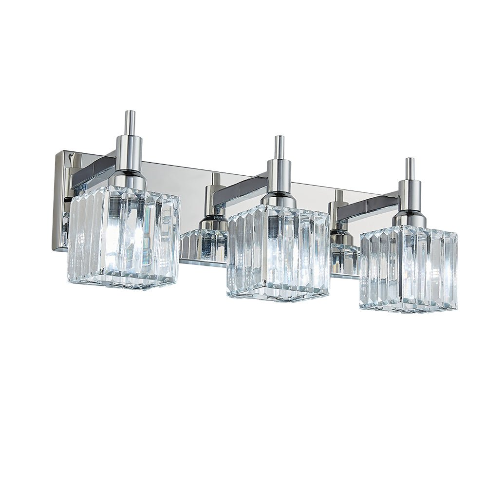 Modern Glam Crystal Bathroom Vanity Wall Sconce Light | Yoreva