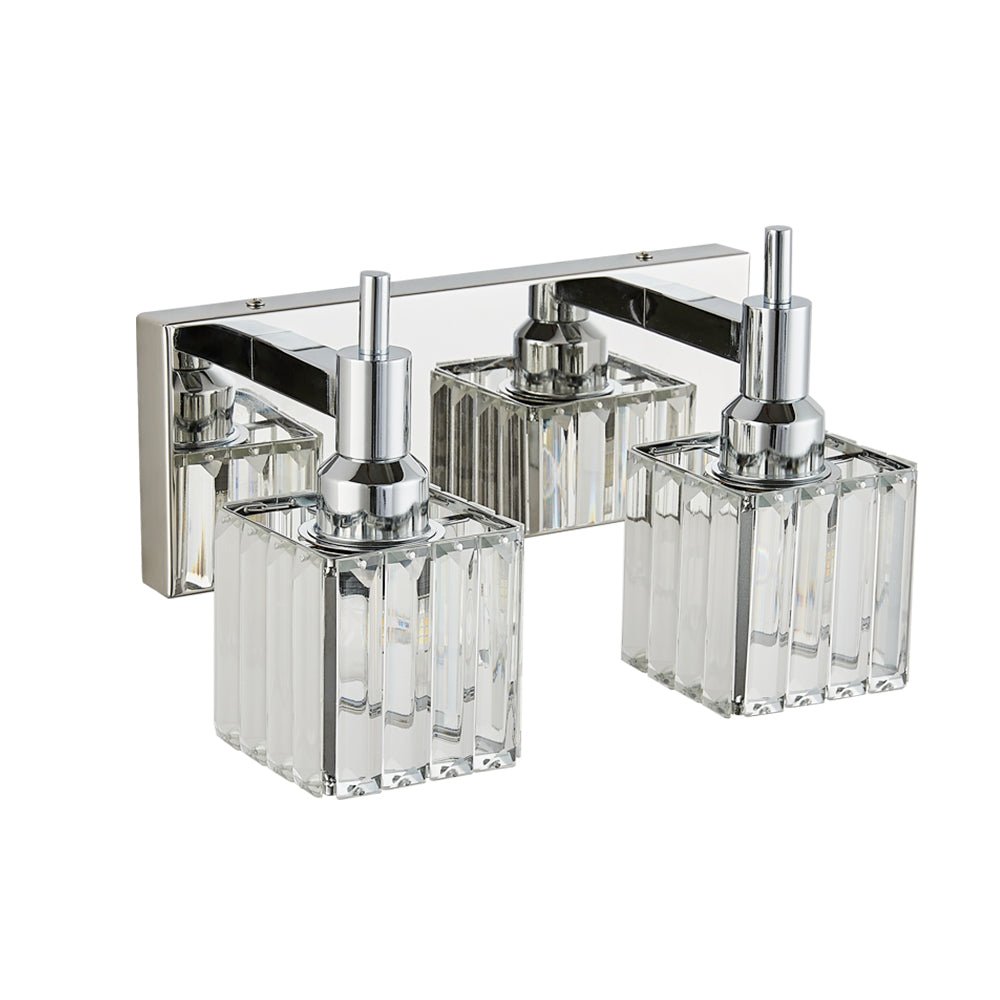 Modern Glam Crystal Bathroom Vanity Wall Sconce Light | Yoreva