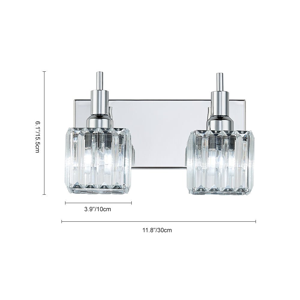 Modern Glam Crystal Bathroom Vanity Wall Sconce Light | Yoreva