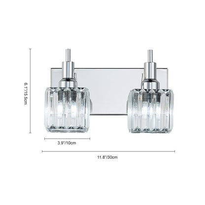 Modern Glam Crystal Bathroom Vanity Wall Sconce Light | Yoreva