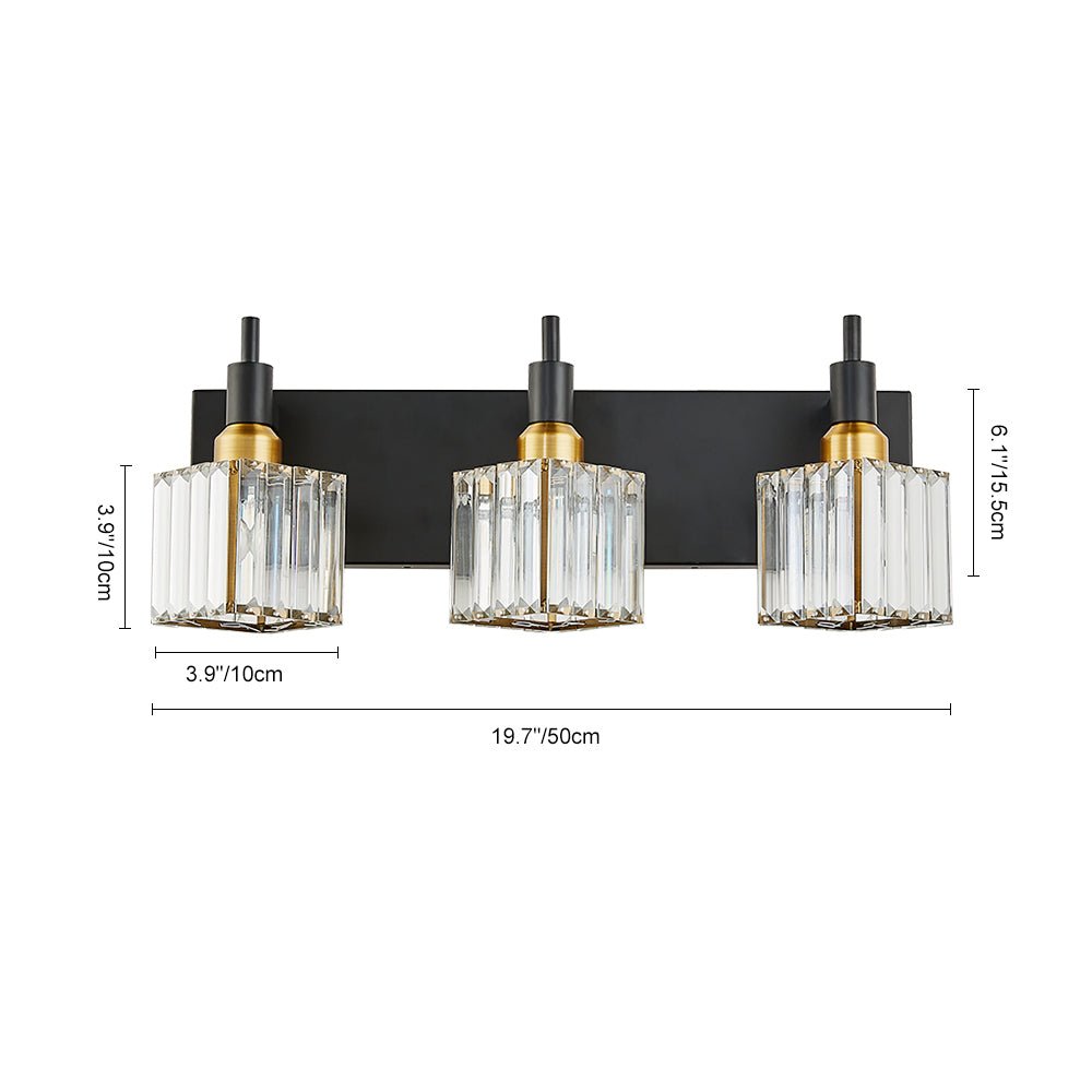 Modern Glam Crystal Bathroom Vanity Wall Sconce Light | Yoreva