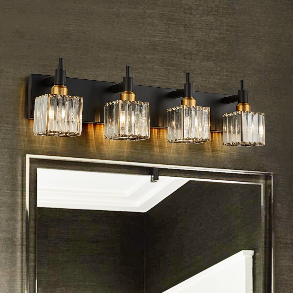 Modern Glam Crystal Bathroom Vanity Wall Sconce Light | Yoreva