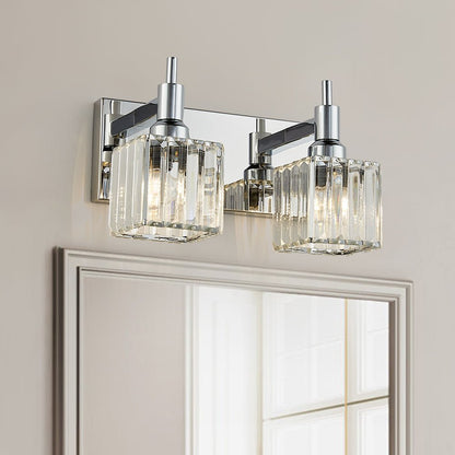 Modern Glam Crystal Bathroom Vanity Wall Sconce Light | Yoreva