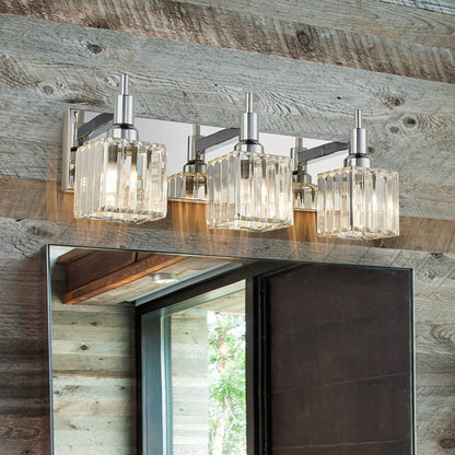 Modern Glam Crystal Bathroom Vanity Wall Sconce Light | Yoreva