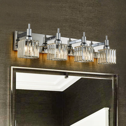 Modern Glam Crystal Bathroom Vanity Wall Sconce Light | Yoreva