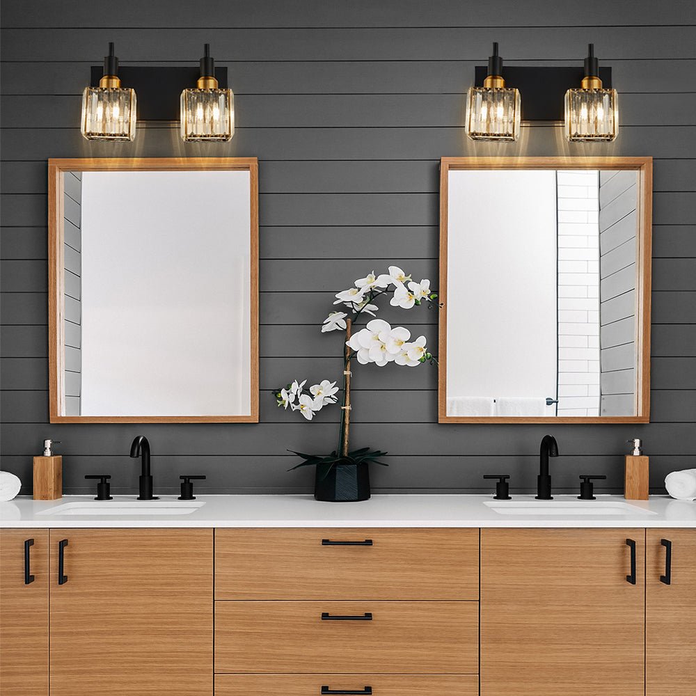 Modern Glam Crystal Bathroom Vanity Wall Sconce Light | Yoreva