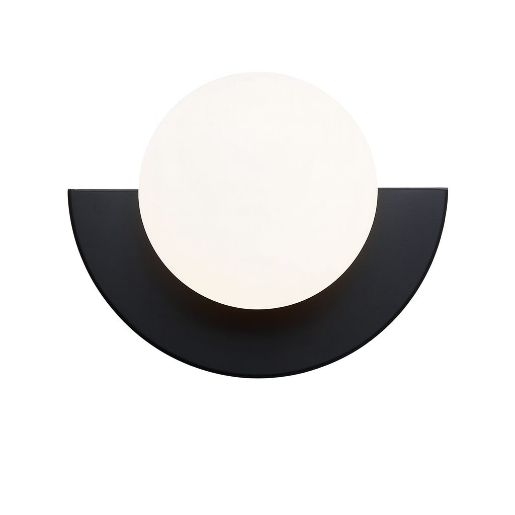 Modern Glass Globe Compact Wall Light Fixture Design | Mavina
