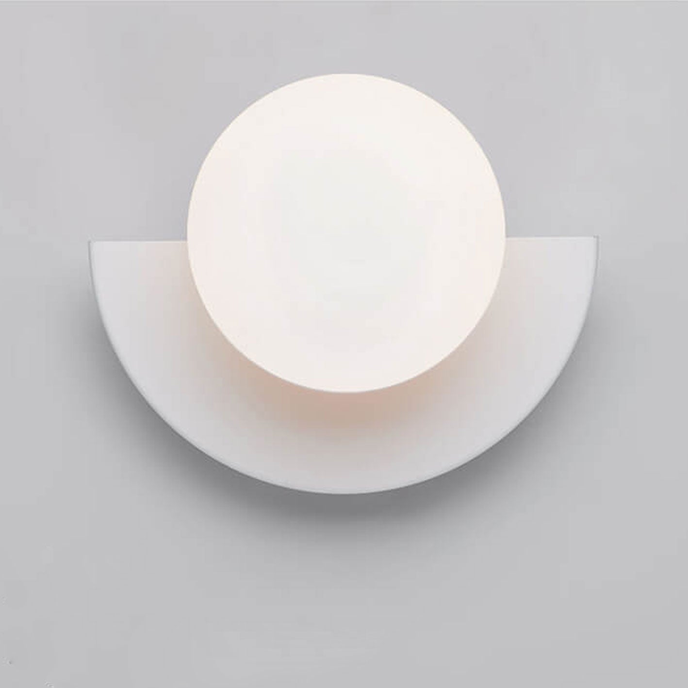 Modern Glass Globe Compact Wall Light Fixture Design | Mavina