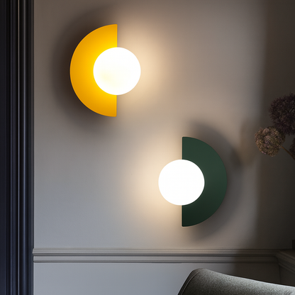 Modern Glass Globe Compact Wall Light Fixture Design | Mavina