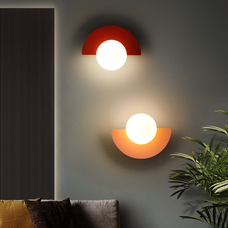 Modern Glass Globe Compact Wall Light Fixture Design | Mavina