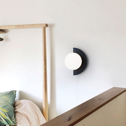 Modern Glass Globe Compact Wall Light Fixture Design | Mavina