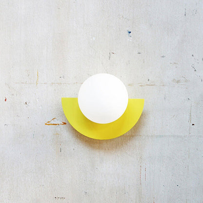 Modern Glass Globe Compact Wall Light Fixture Design | Mavina