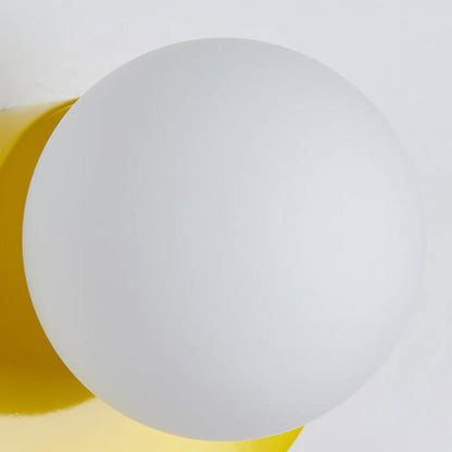 Modern Glass Globe Compact Wall Light Fixture Design | Mavina