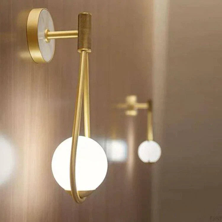 Modern Glass Globe LED Wall Light for Bedroom | Lumavia