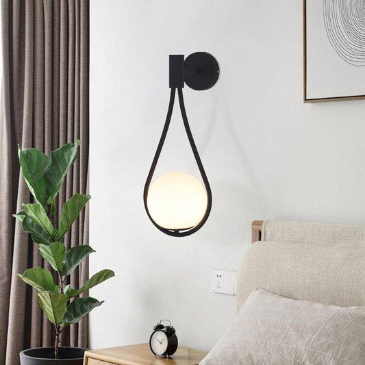 Modern Glass Globe LED Wall Light for Bedroom | Lumavia