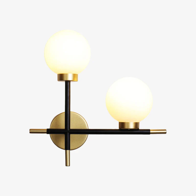 Modern Glass Globe Metal Bar Wall Light Fixture | Glowbar