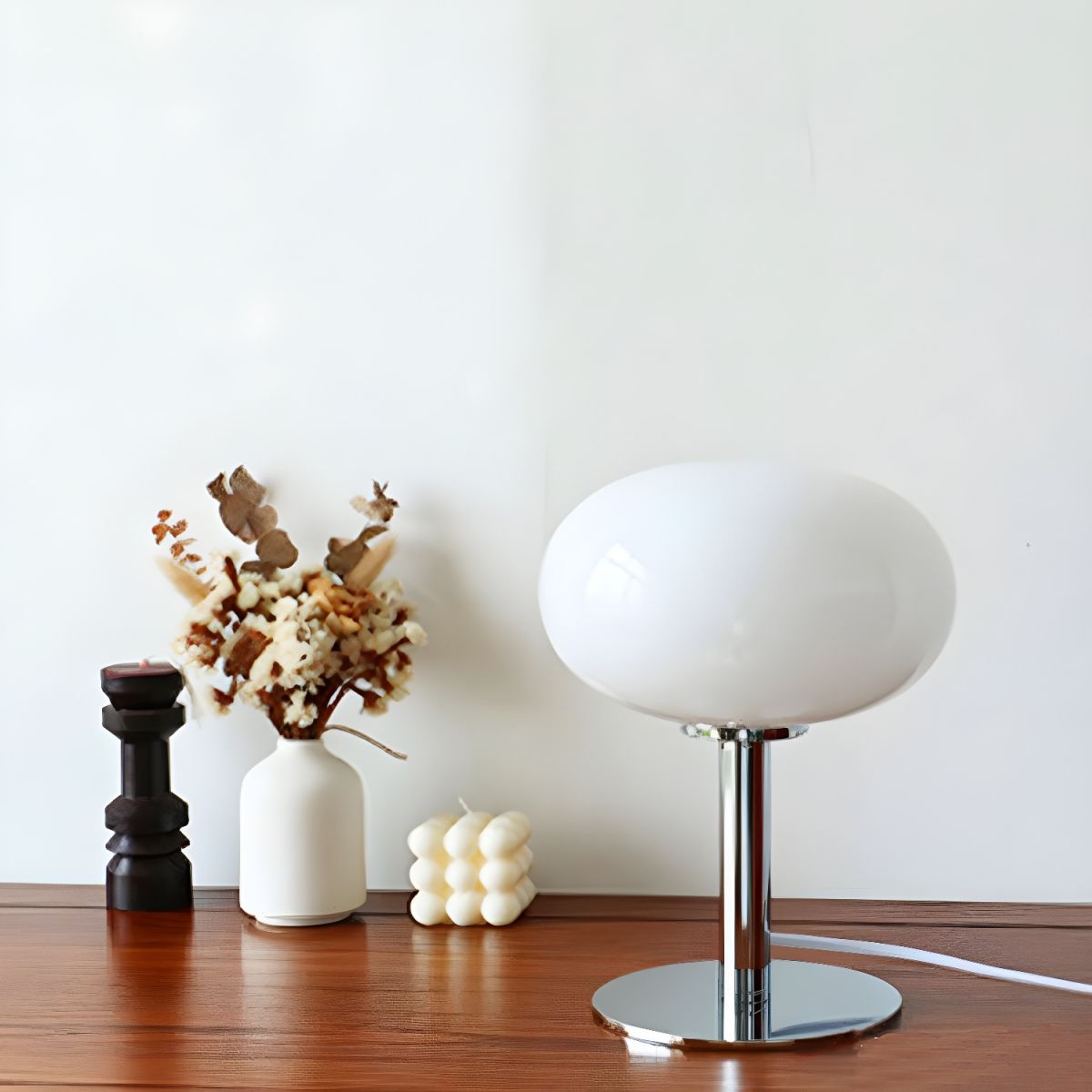 Modern Glass Globe Table Lamp for Bedroom | Pumera