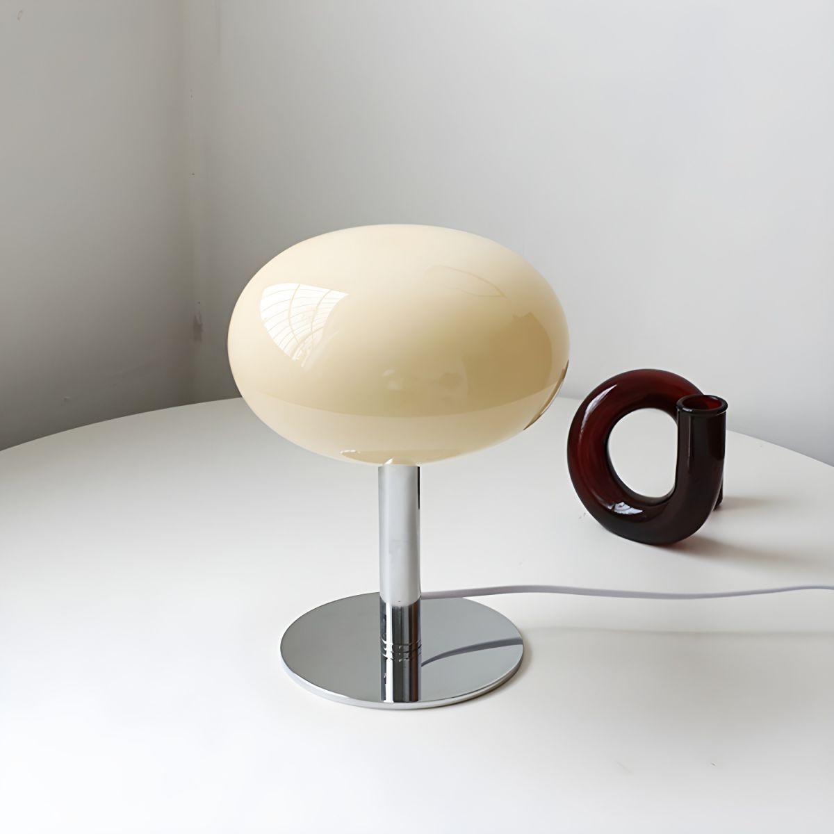 Modern Glass Globe Table Lamp for Bedroom | Pumera
