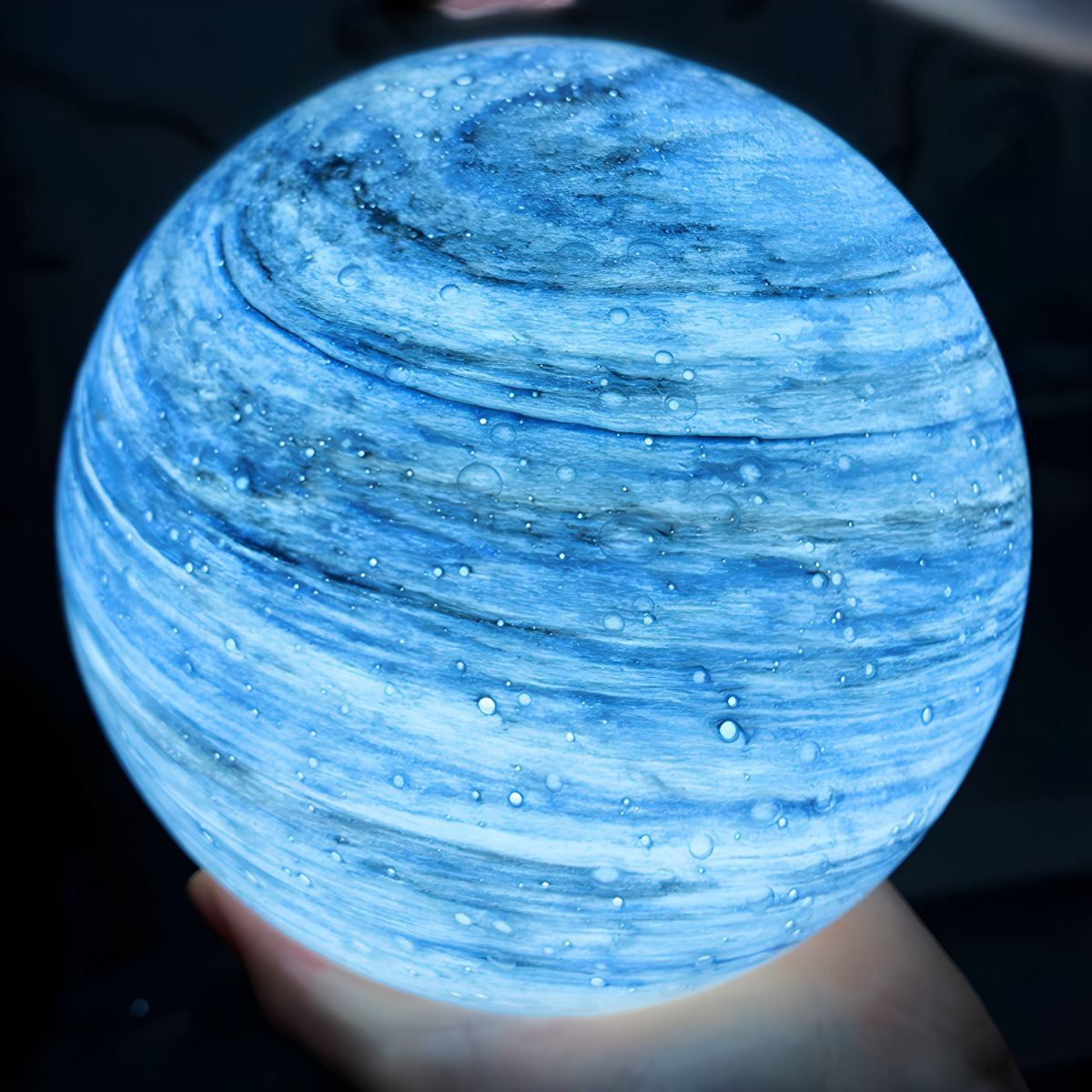 Modern Glass Moon Globe Table Lamp | Lumora