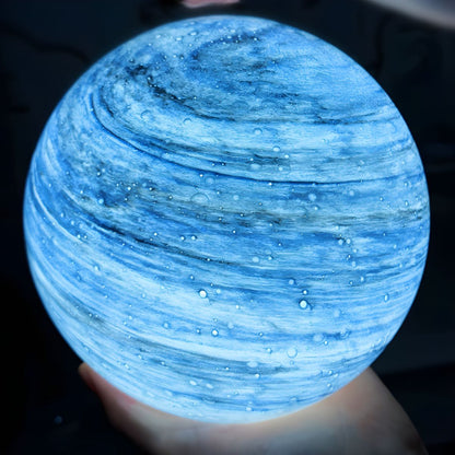 Modern Glass Moon Globe Table Lamp | Lumora