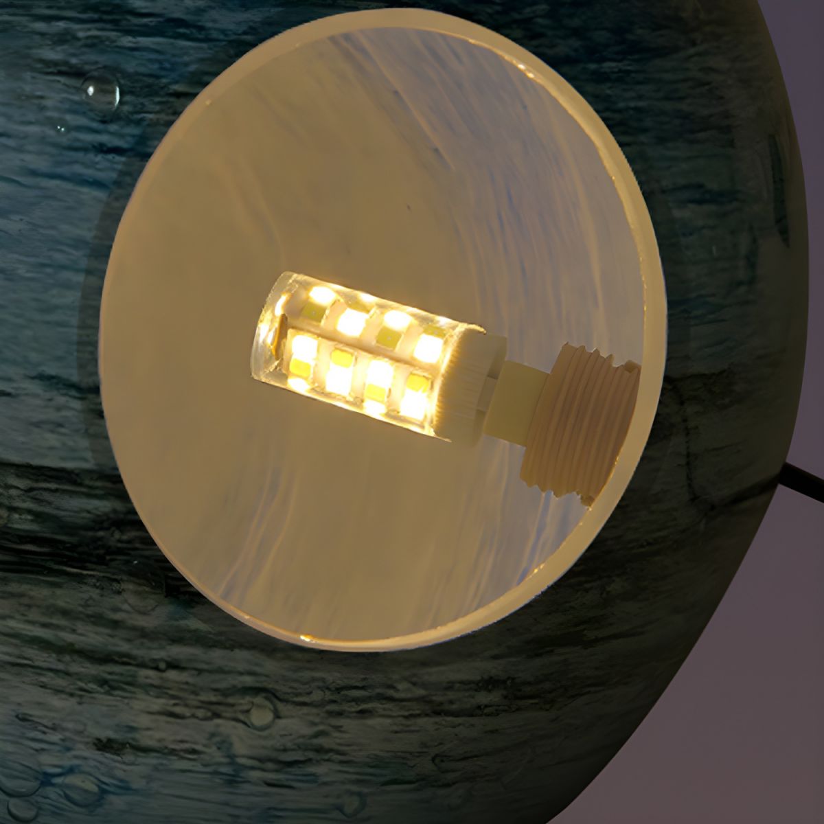 Modern Glass Moon Globe Table Lamp | Lumora