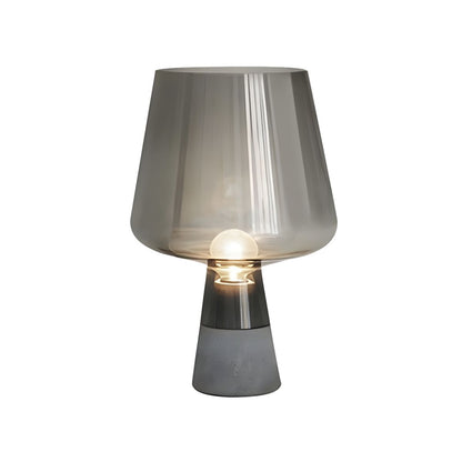 Modern Glass Shade Table Lamp for Bedside | Calyra