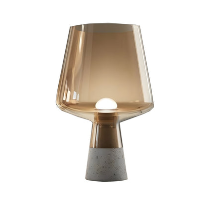 Modern Glass Shade Table Lamp for Bedside | Calyra